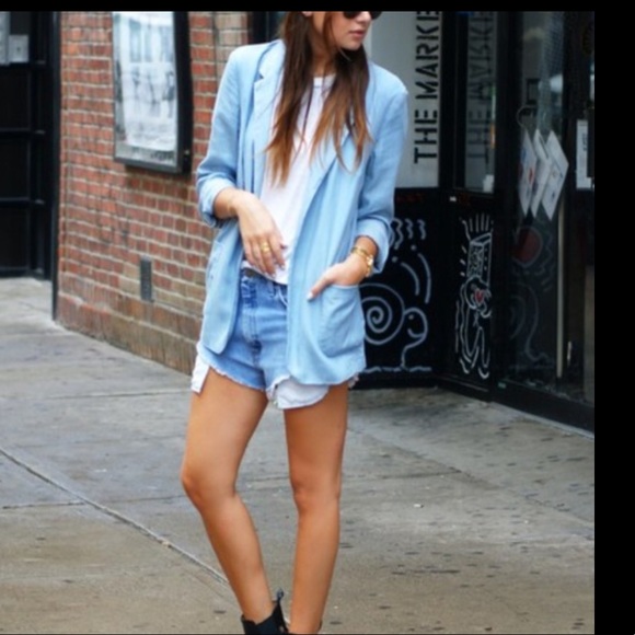 Pre Owned Aritzia Talula Blazer Light blue Size XS - Picture 1 of 9